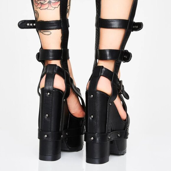 YRU NightCall Cage Platform Heels Size 9 - Picture 3 of 5